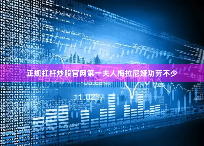 正规杠杆炒股官网第一夫人梅拉尼娅功劳不少